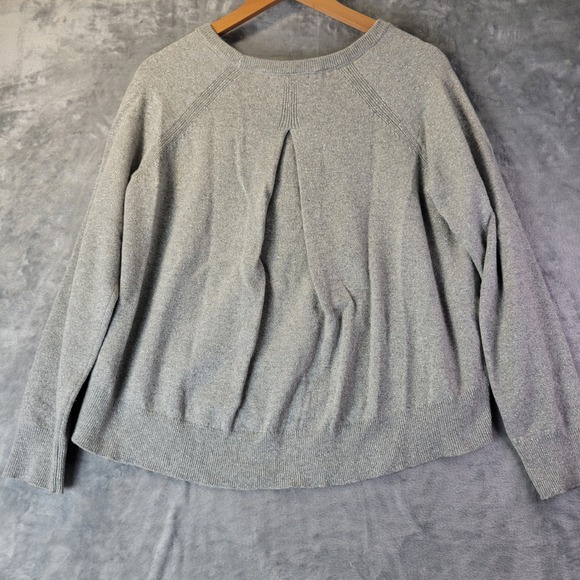 Banana Republic Womens M Gray Italian Yarn Wool Blend Sweater Quiet Luxury - Picture 7 of 9